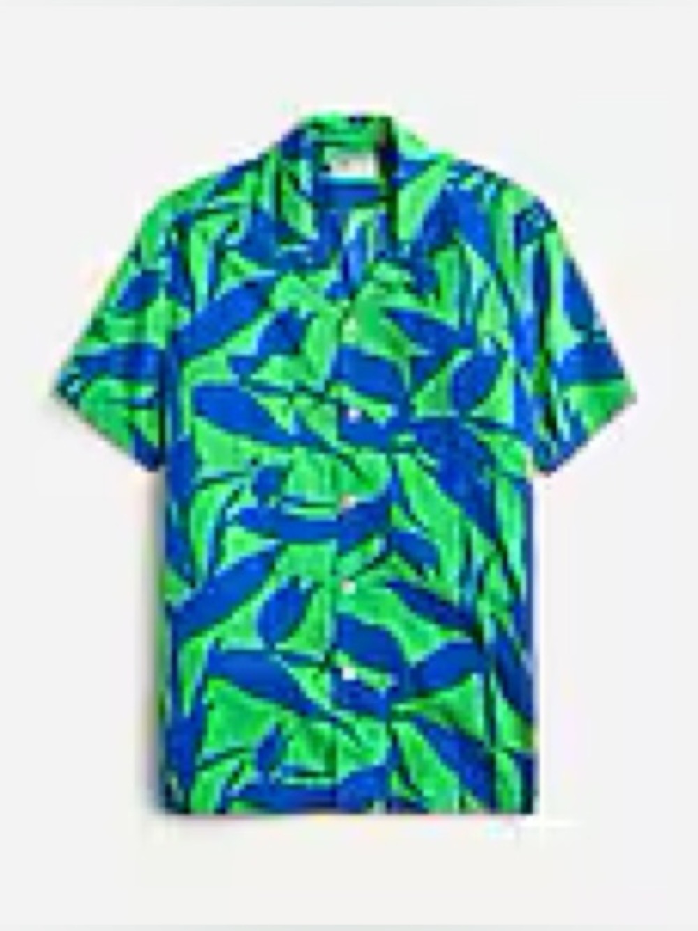 J. Crew Short-sleeve slub cotton camp-collar shirt in print